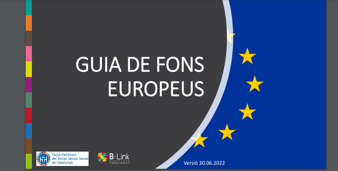 Publiquem una versió actualitzada de la guia “Fons Europeus i Tercer Sector”